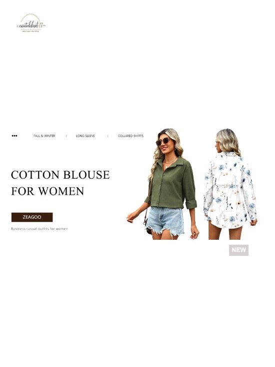 Cotton Linen Button Down Shirt Loose Fit Long Sleeve V Neck Blouse S-3XL - Picture 6 of 7